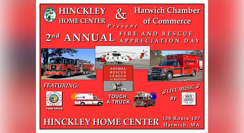 Hinckley Home Center Fire and Rescue Appreciation Day graphic.