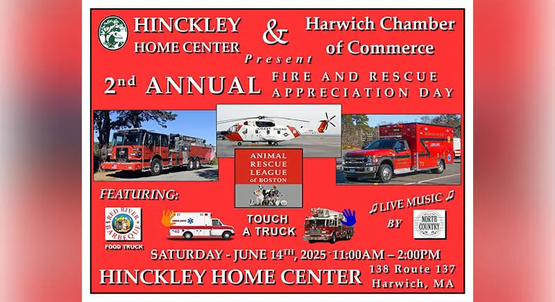 Hinckley Home Center Fire and Rescue Appreciation Day graphic.