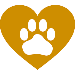 Yp Yellow heart paw - Rescue League of Boston