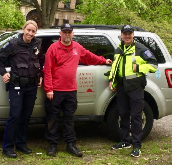 ARL's Mike Brammer with NEU Officers Boudreau and Sweeney.