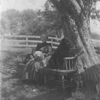 AHS and furry friends 1913 Anna Harris Smith