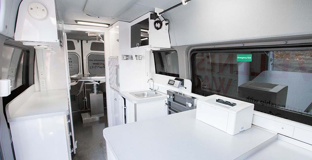 Interior of the Wellness Waggin'