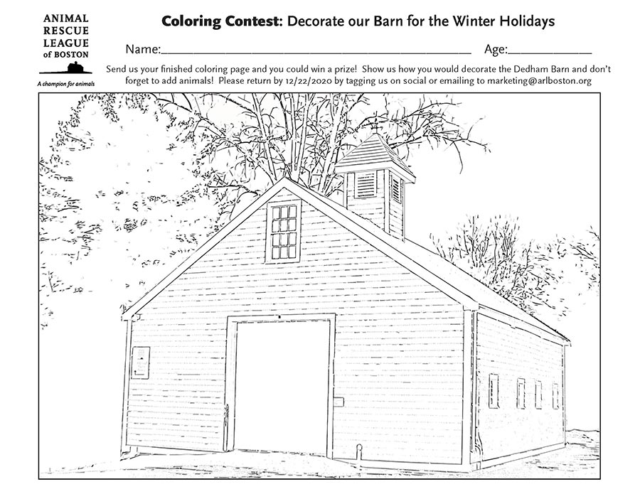 barn coloring page