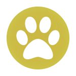 gold paw print